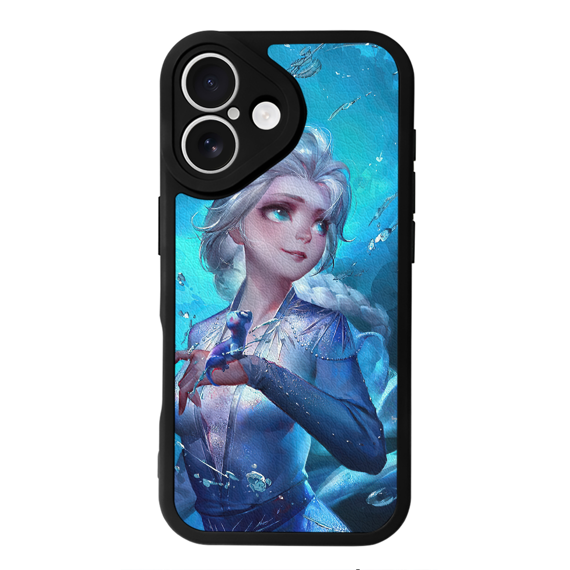 （画像用） アナと雪の女王 アンナ エルサ Frozen Anna Elsa 【iPhone 16シリーズ対応】シリコンスマホケース（レザー調） 材質：シリコン